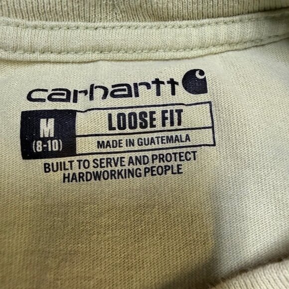 Carhartt Loose Fit Long Sleeve Shirt Women’s Medium Green Logo EUC - Picture 6 of 10